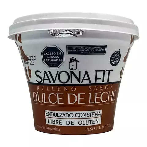 Dulce De Leche Con Stevia Savona Fit X200 Gr