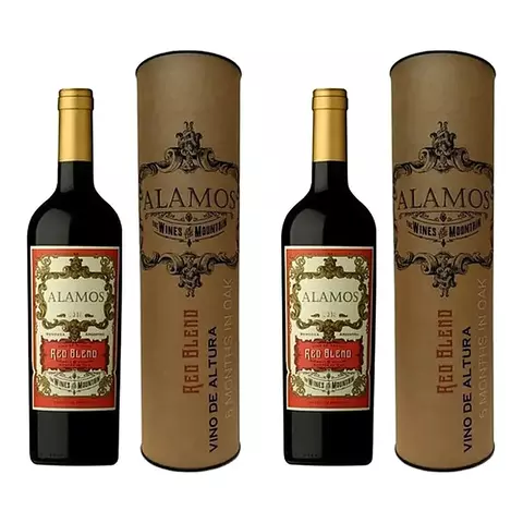 Estuche Cilindro Vino Alamos Red Blend X750cc X2u