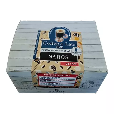 Estuche Saros Cofee Y Late Time 3 Toppings Para Cafe