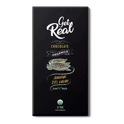 Get Real Chocolate Tableta 73% Cacao Organico X70g