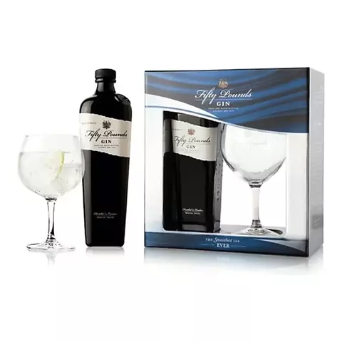 Gin Ginebra Fifty Pounds London Dry X700cc + 1 Copa