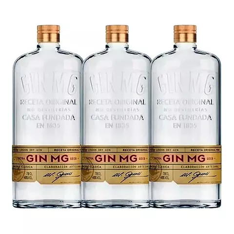Gin Importado Mg 3 Botellas X700cc London Dry Importado