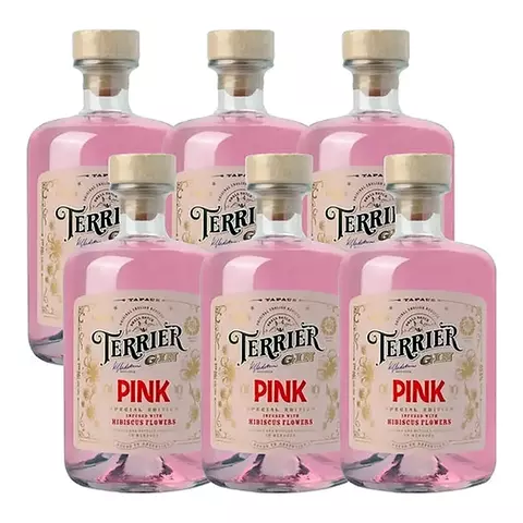 Gin Terrier Pink 6 Botellas X700cc