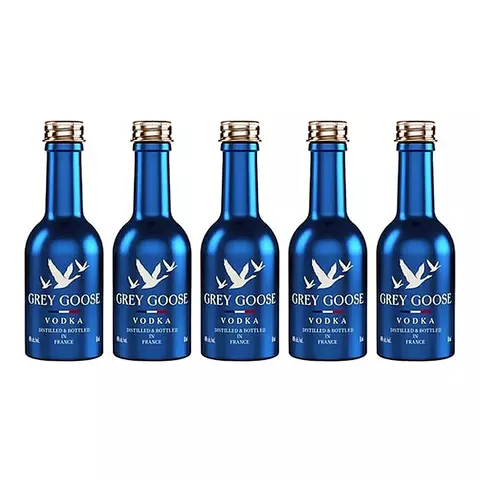 Miniatura Grey Goose X50cc Aluminio Combo X5