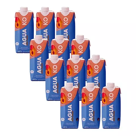Pack 12 Agua Saborizada Ko Infusionada Mango Y Durazno X500c