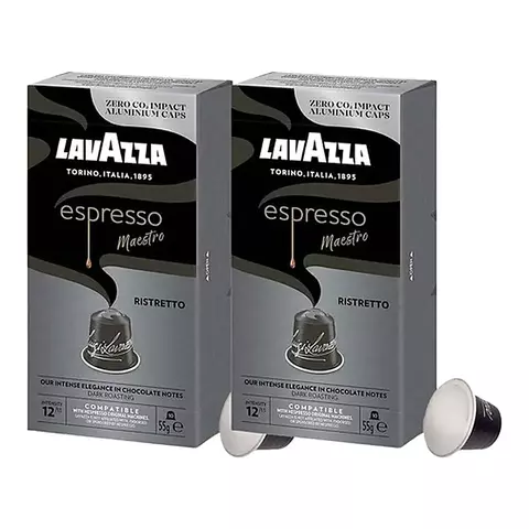 Pack 2 Capsulas De Cafe Lavazza Ristretto Espresso X10 Unid.