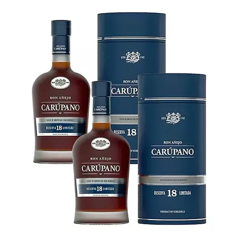 Pack 2 Ron Carúpano 18 Años Reserva 750ml Limitada