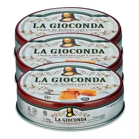 Pack 3 Latas La Gioconda Dulce De Batata Con Cacao X700g