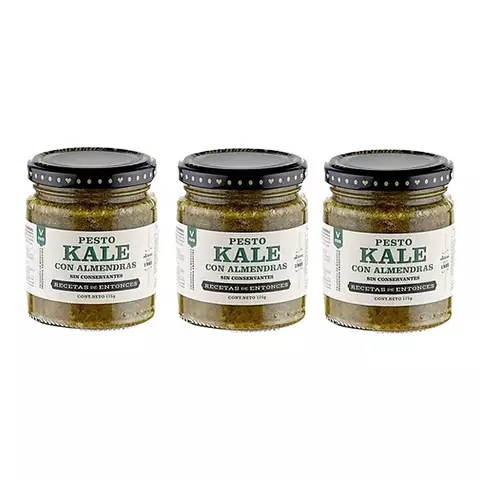 Pack 3 Pesto De Kale Con Almendras Recetas De Entonces X175g