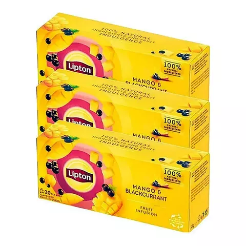 Pack 3 Te Mango Y Grosella Lipton X20 Saquitos