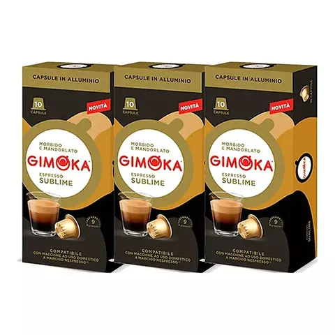 Pack 30 Cafe Gimoka Capsulas Nespresso In Aluminio Sublime