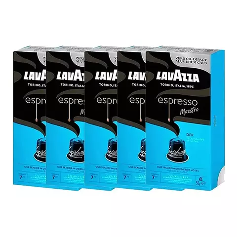 Pack 5 Lavazza Dek Descafeinado Capsulas De Cafe X 10 Nespre