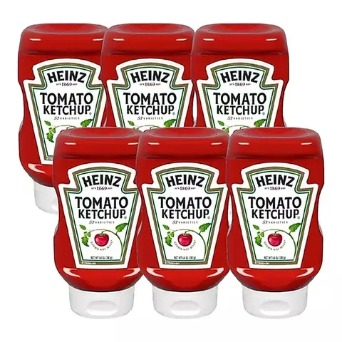 Pack 6 Ketchup Heinz x397grms Tomate Original Importado Usa
