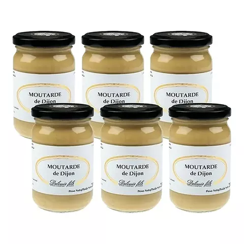 Pack 6 Mostaza Dijon Original Delouis Fils 200g Francia