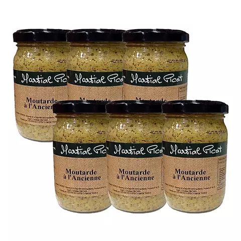 Pack 6 Mostaza Moutarde A L`ancienne Martial Picat X200grms