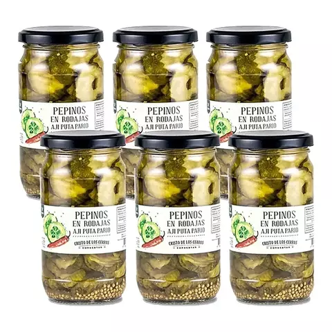 Pack 6 Pepinos Fresco En Rodaja Aji Puta Pario Cristo Cerros