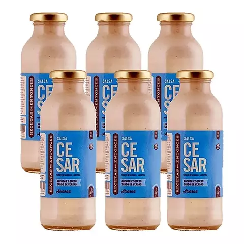 Pack 6 Salsa Cesar Aderezo Recetas De Entonces X310grms
