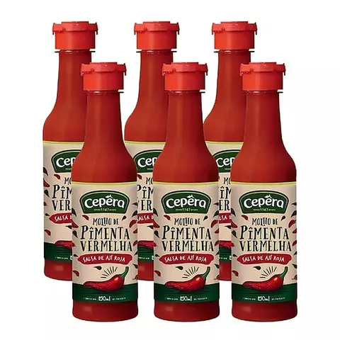 Pack 6 Salsa De Aji Rojo X 150ml Cepera - Origen Brasil