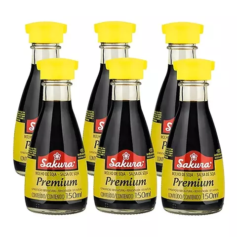 Pack 6 Salsa de Soja Sin Gluten Sakura Premium 150 ml