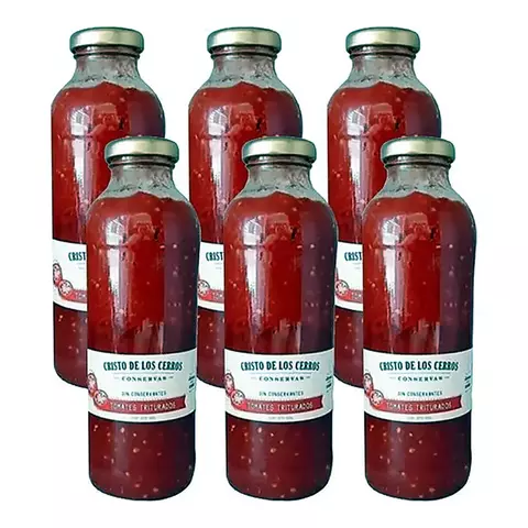 Pack 6 Salsa De Tomate Triturado X500gr Cristo De Los Cerros