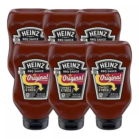 Pack 6 Salsas Barbacoa Heinz Pet X 606 Grs - Origen Usa