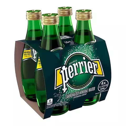 Pack Agua Mineral Carbonatada Perrier Con Gas Perrier 4x330c