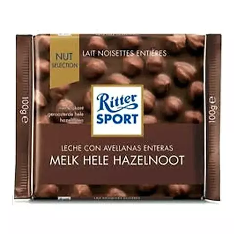 Tableta Chocolate Ritter Leche Con Avellanas X 100g