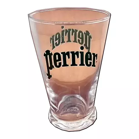Vaso Vidrio Agua Perrier X390ml Origen Francia