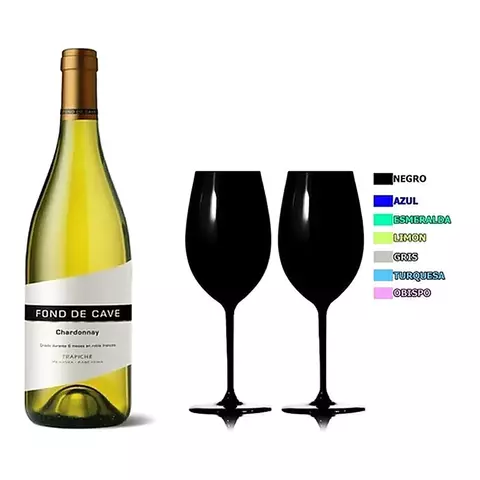 Vino Fond Cave Chardonay Trapiche +2 Copas Cristal S Carlos
