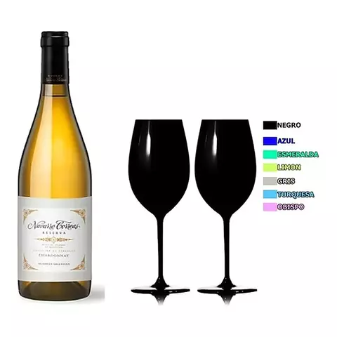 Vino Navarro Correas Chardonnay +2 Copas Cristal S Carlos