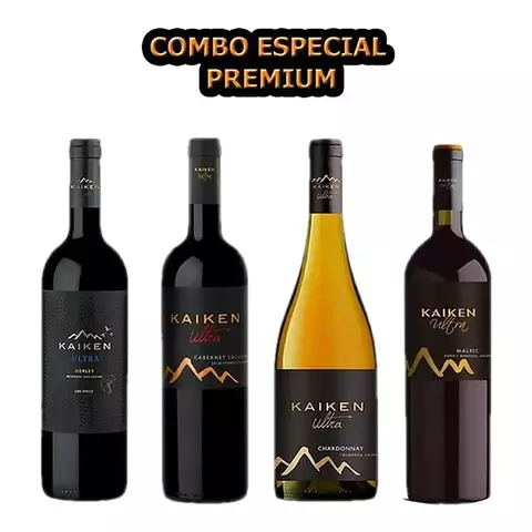 Vinos Promocion Combo X4 Kaiken Ultra Blancos-tintos