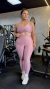 Conjunto Legging e Top Bela Rosa Blush Aveludado - comprar online