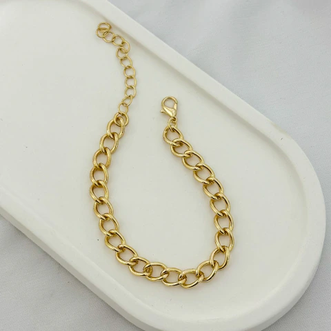 Pulseira Elos Banho de Ouro