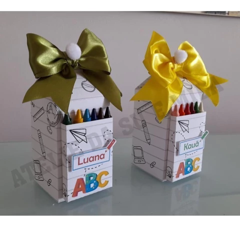 Arquivo de Corte Caixa Milk com Giz de Cera Formatura ABC