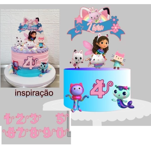 Arquivo de Corte Topo de Bolo Casa Mágica da Gabby 1