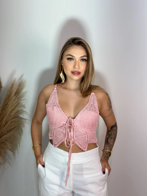 Cropped Crochê na internet