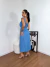 Vestido Jhules Midi com Decote Coração e Prespontado | Thays Balla - comprar online