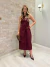 Vestido Roberta Regata Midi com Detalhe Transpassado e Pedraria | Thays Balla