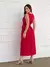 Vestido Duquesa Midi com Bolsos Frontais e Fenda - Acompanha Cinto | Thays Balla - loja online
