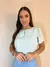 Blusa Vidia Manga Curta com Detalhe Vazado e Bordado | Thays Balla