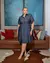 Vestido Lesinha Curto - Chambray Manga Curta e Fechamento em Botão - Acompanha Cinto | Thays Balla - comprar online