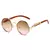 Óculos de sol gradiente redondo em metal, com frete grátis. Óculos de sol masculino e feminino com estilo, unindo lentes gradiente a um design redondo elegante em metal sofisticado.