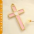 100 Crucifixos Rosa Para Terco Dourado Coracao Alta Qualidade Crisma Batismo Infantil - comprar online