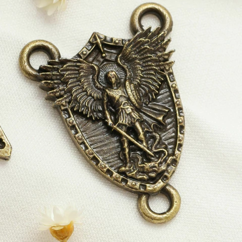 100 Entremeios Para Terço São Miguel Arcanjo 3,4x2,7 cm - comprar online