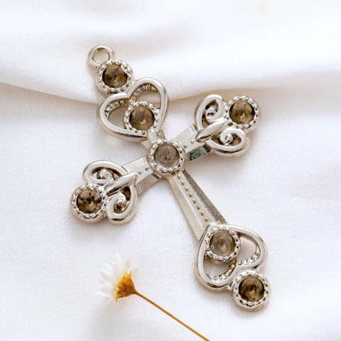 5 Crucifixos Para Terco Noiva 5,5x3,5 cm Alta Qualidade - comprar online