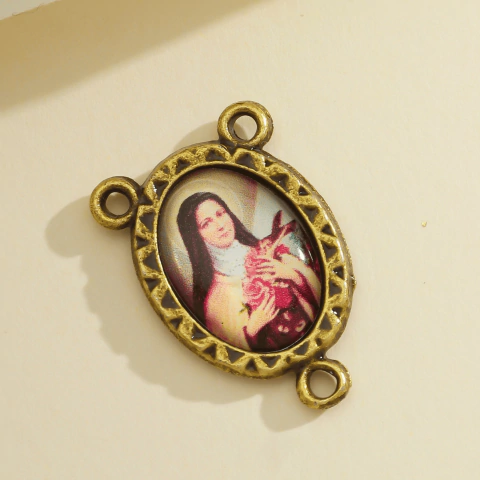 5 Entremeios Resinados Santa Terezinha Para Terço 2x1,5 cm - comprar online