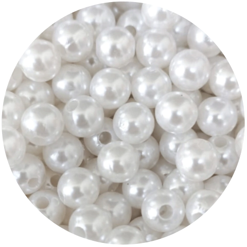 500 Un (250g) Pérolas com furo passante 10mm