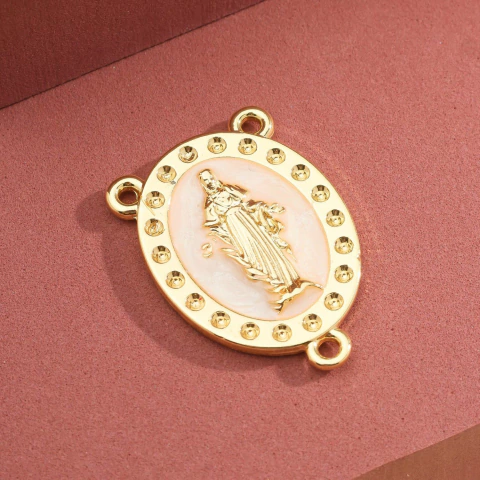 2 Entremeios Para Terço Nossa Senhora das Graças Resinado 3,4x2,3 cm - comprar online