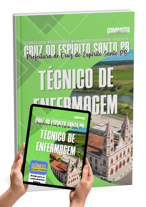 Apostila Prefeitura de Cruz do Espírito Santo PB 2026 Técnico de Enfermagem Atualizada
