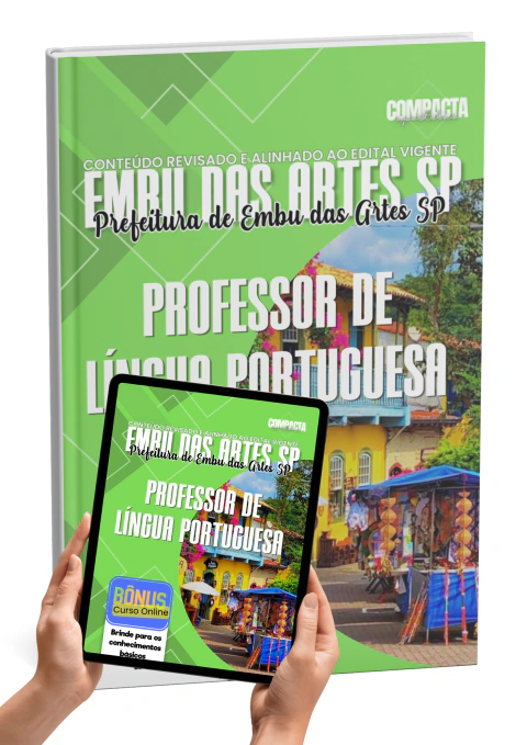 Apostila Prefeitura de Embu das Artes SP 2026 Professor de Língua Portuguesa Atualizada